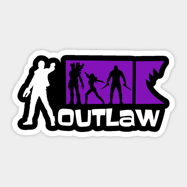 Outlaw Sticker by alecxps